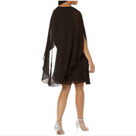 Glamour Nights 2Pc Knee Length Mother of Bride Dress w/ Capelet Jacket Size 8 - Picture 12 of 13